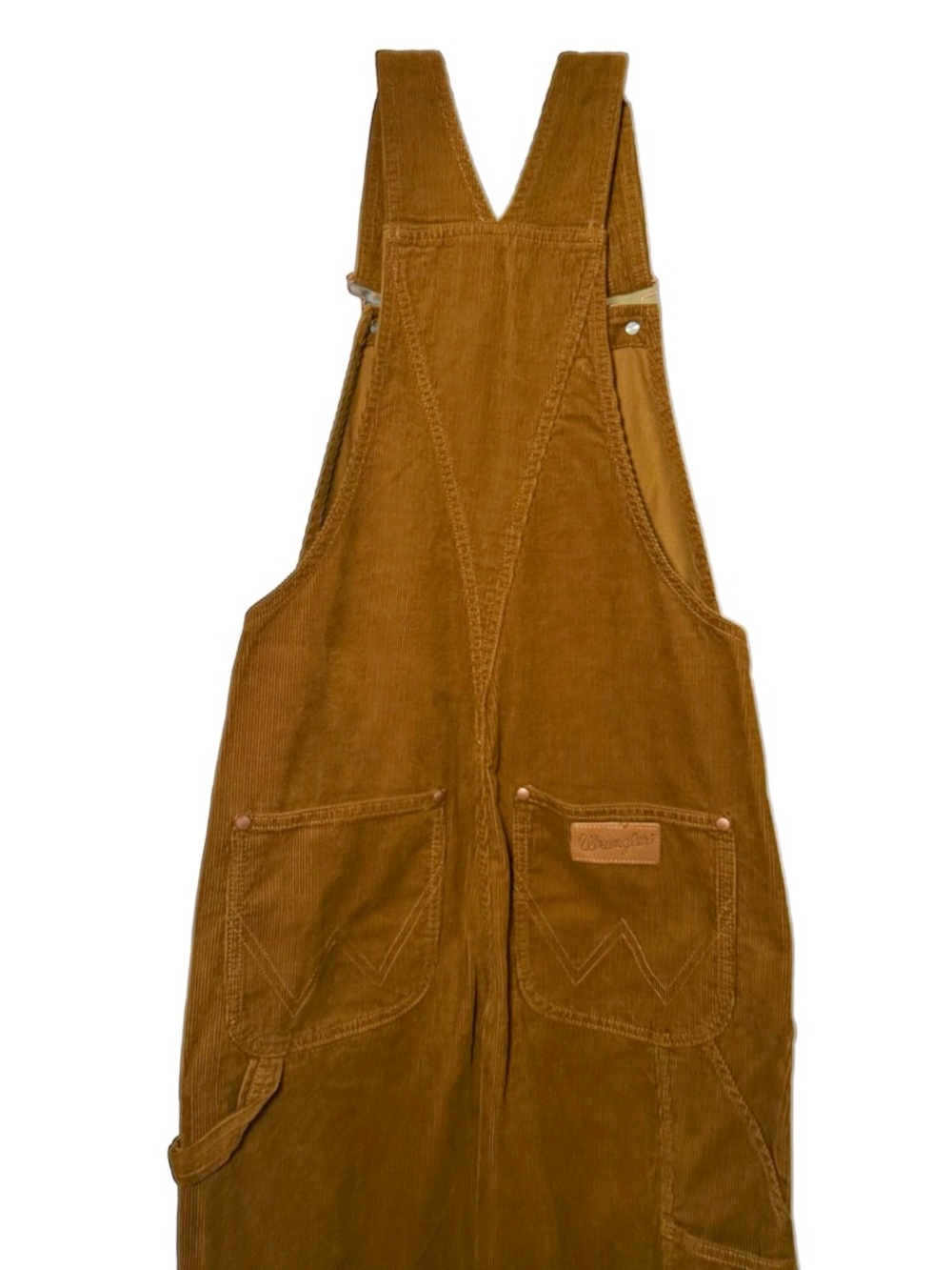 Wrangler Straight Leg Bib Cord Overalls in Warm Brown - Picture 9 of 11